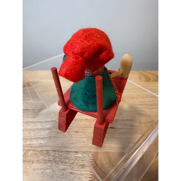 Ljungstroms Of Sweden Tomte Wooden Figure Two Kids on Sled JL - Picture 5 of 11